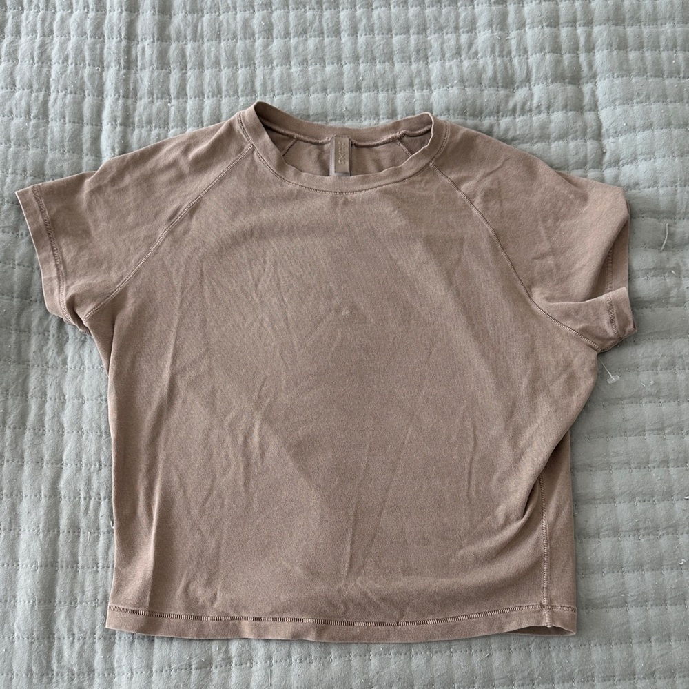 SKIMS Light Brown Short Sleeve Top size S